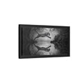 Side Mockup 8. Animals Tiger Monochrome Tiger shown as stretched canvas wall art