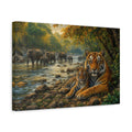 Side Mockup 4. Animals Tigers Wildlife Jungle Animals shown as canvas print