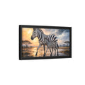 Side Mockup 8. Animals Zebras Geometric Zebra shown as stretched canvas wall art