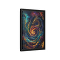 Side Mockup 6. Fairytale Dragon Vibrant Gold Dragon shown as stretched canvas wall art