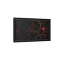 Side Mockup 8. Fairytale Enchanted Garden Dark Red Garden shown as stretched canvas wall art