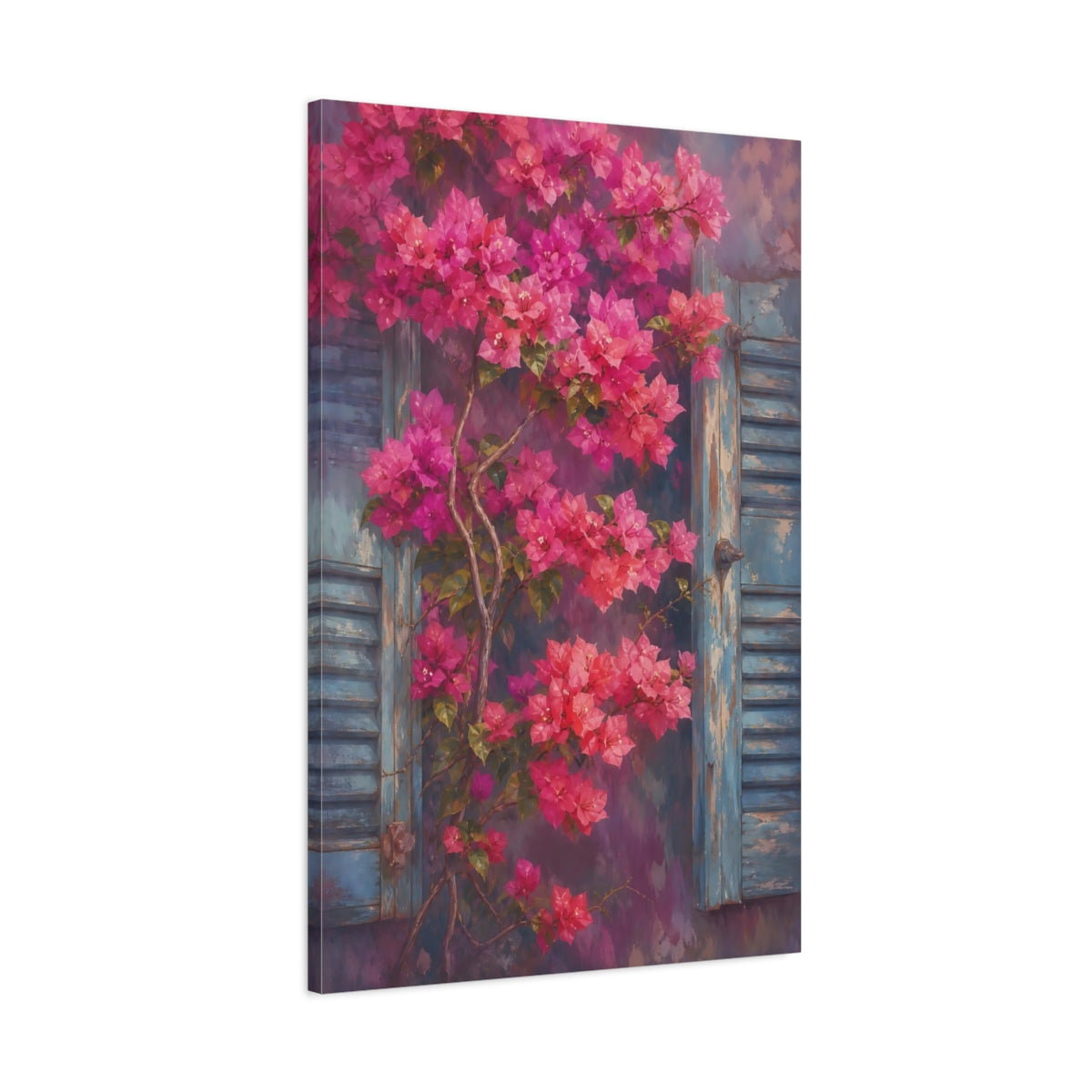 Main Mockup. Floral Bougainvillea Pink Bougainvillea shown as stretched canvas wall art