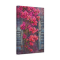 Side Mockup 4. Floral Bougainvillea Pink Bougainvillea shown as stretched canvas wall art