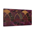 Side Mockup 3. Floral Lotus Flower Purple Gold Lotus shown as stretched canvas wall art