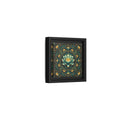 Side Mockup 24. Floral Lotus Flower Teal Gold Mandala shown as stretched canvas wall art