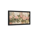 Side Mockup 8. Floral Lotus Flowers Pink Lotus Floral shown as stretched canvas wall art