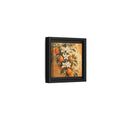 Side Mockup 24. Floral Orange Blossoms Orange Blossom shown as stretched canvas wall art