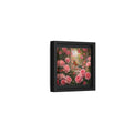 Side Mockup 24. Floral Pink Roses Pink Rose Garden shown as stretched canvas wall art