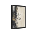 Side Mockup 6. Floral Plant Branch Black Gold Botanical shown as stretched canvas wall art