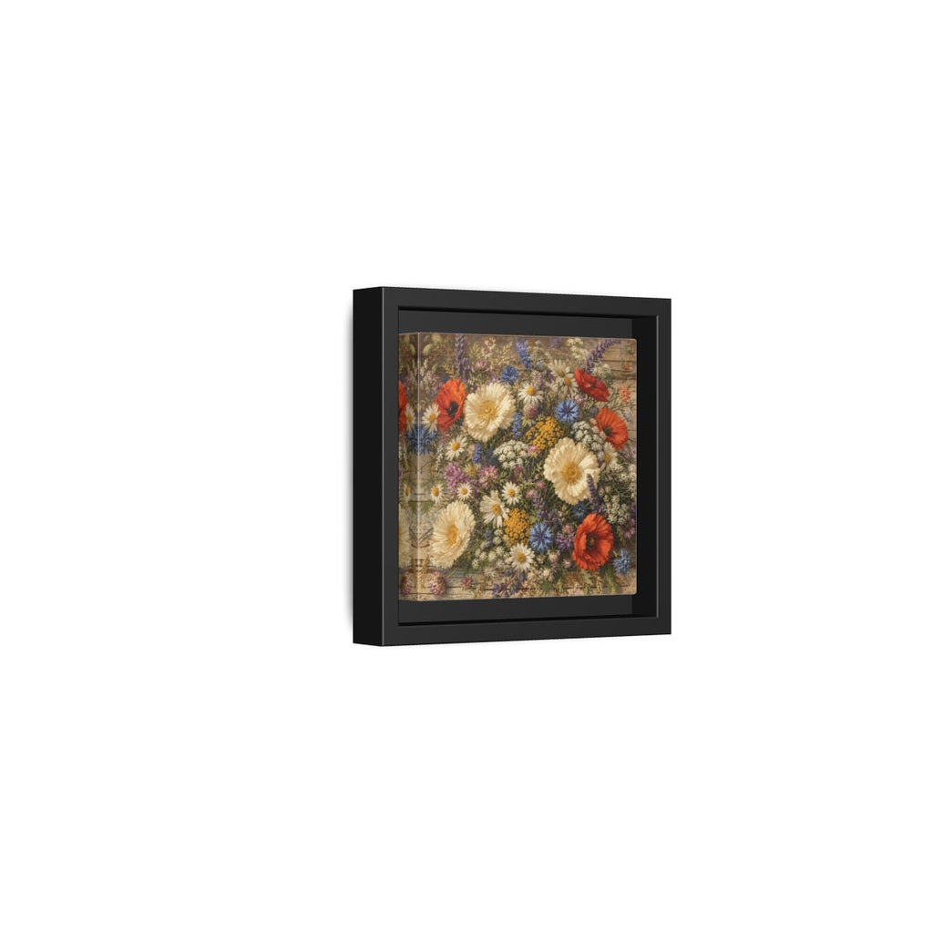 Side Mockup 24. Floral Wildflowers Colorful Wildflowers shown as stretched canvas wall art
