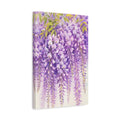 Side Mockup 4. Floral Wisteria Flowers Purple Floral shown as stretched canvas wall art