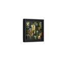 Side Mockup 24. Nature Botanical Leaves Green Gold Abstract shown as stretched canvas wall art