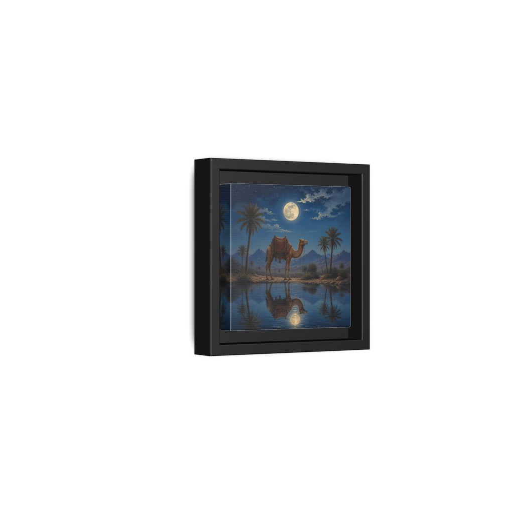 Side Mockup 24. Nature Camel Desert Night Camel shown as stretched canvas wall art