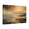 Side Mockup 4. Nature Coastal Landscape Golden Coastal Landscape shown as stretched canvas wall art