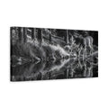 Side Mockup 3. Nature Deer Monochrome Deer shown as stretched canvas wall art