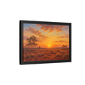 Side Mockup 6. Nature Desert Landscape Orange Sunset shown as stretched canvas wall art