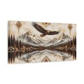 Side Mockup 3. Nature Eagle Brown And Tan shown as stretched canvas wall art