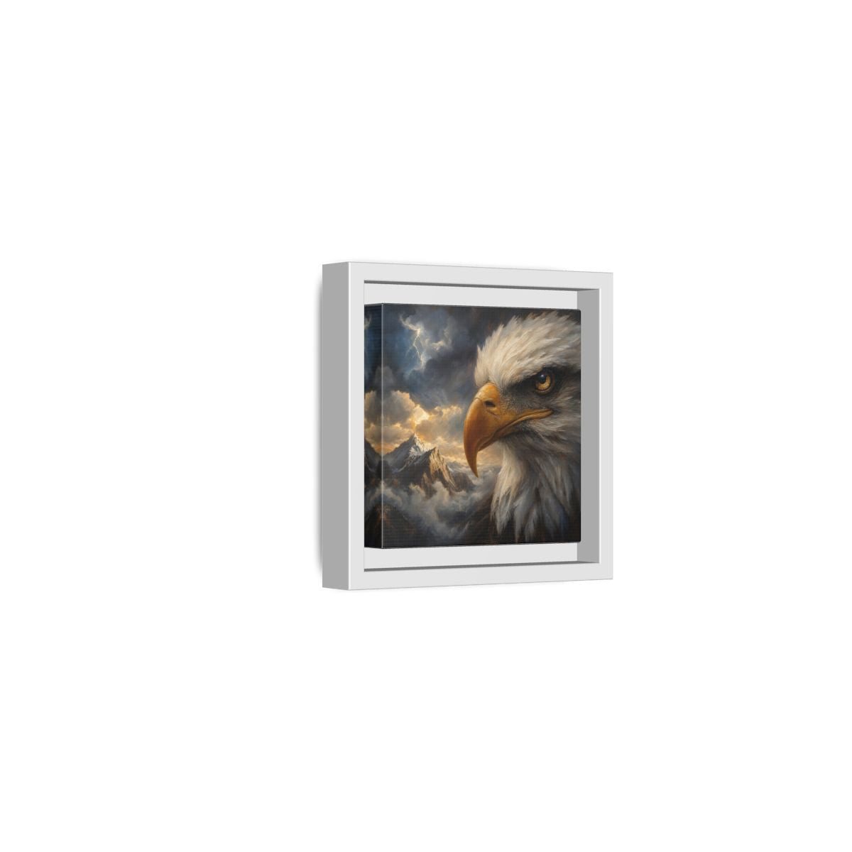 Side Mockup 22. Nature Eagle Majestic Eagle shown as stretched canvas wall art