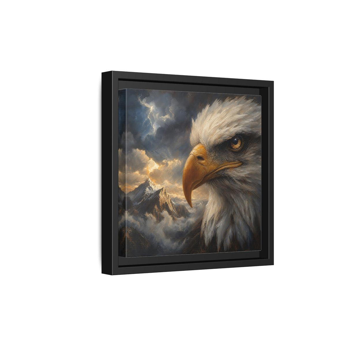 Side Mockup 21. Nature Eagle Majestic Eagle shown as stretched canvas wall art