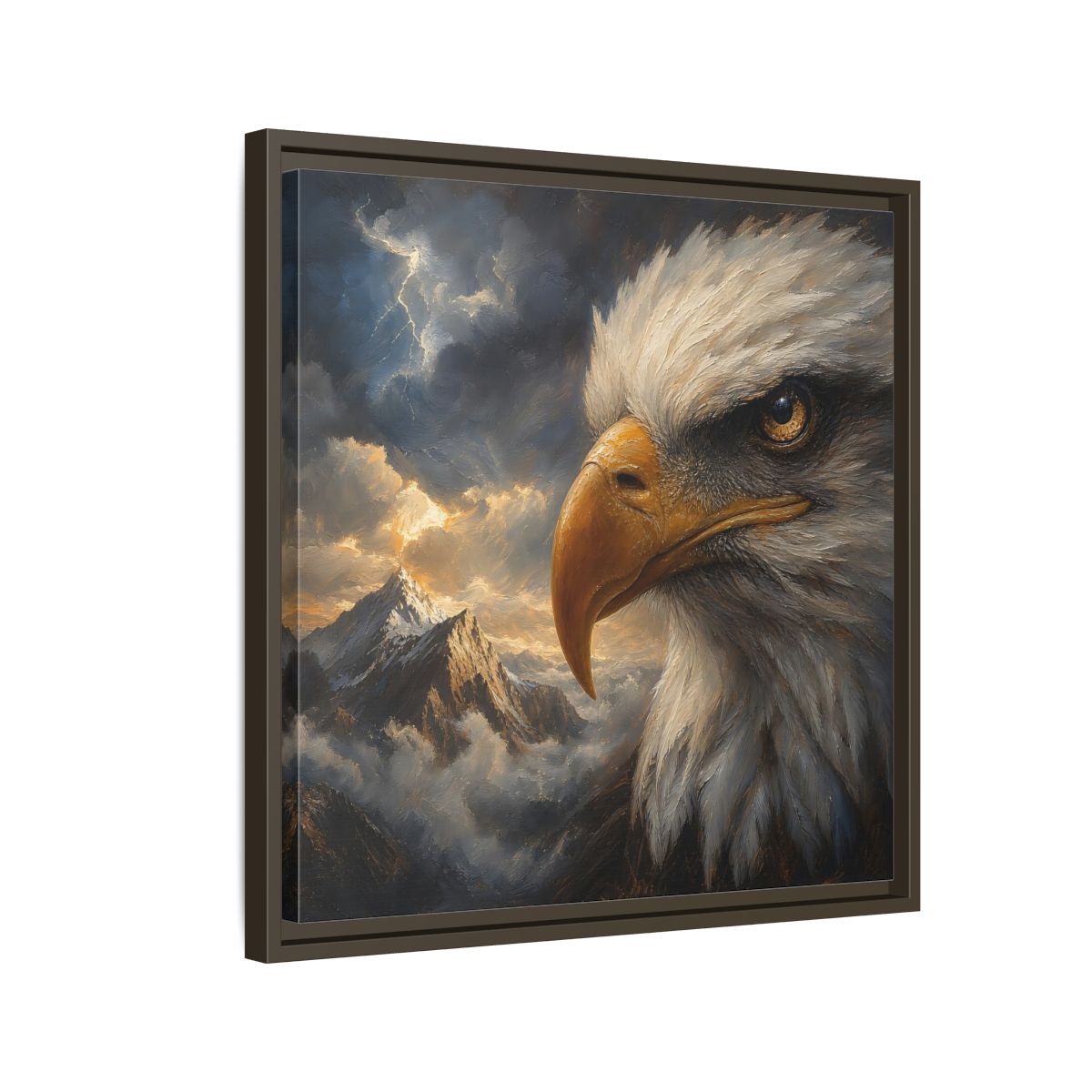 Side Mockup 11. Nature Eagle Majestic Eagle shown as stretched canvas wall art