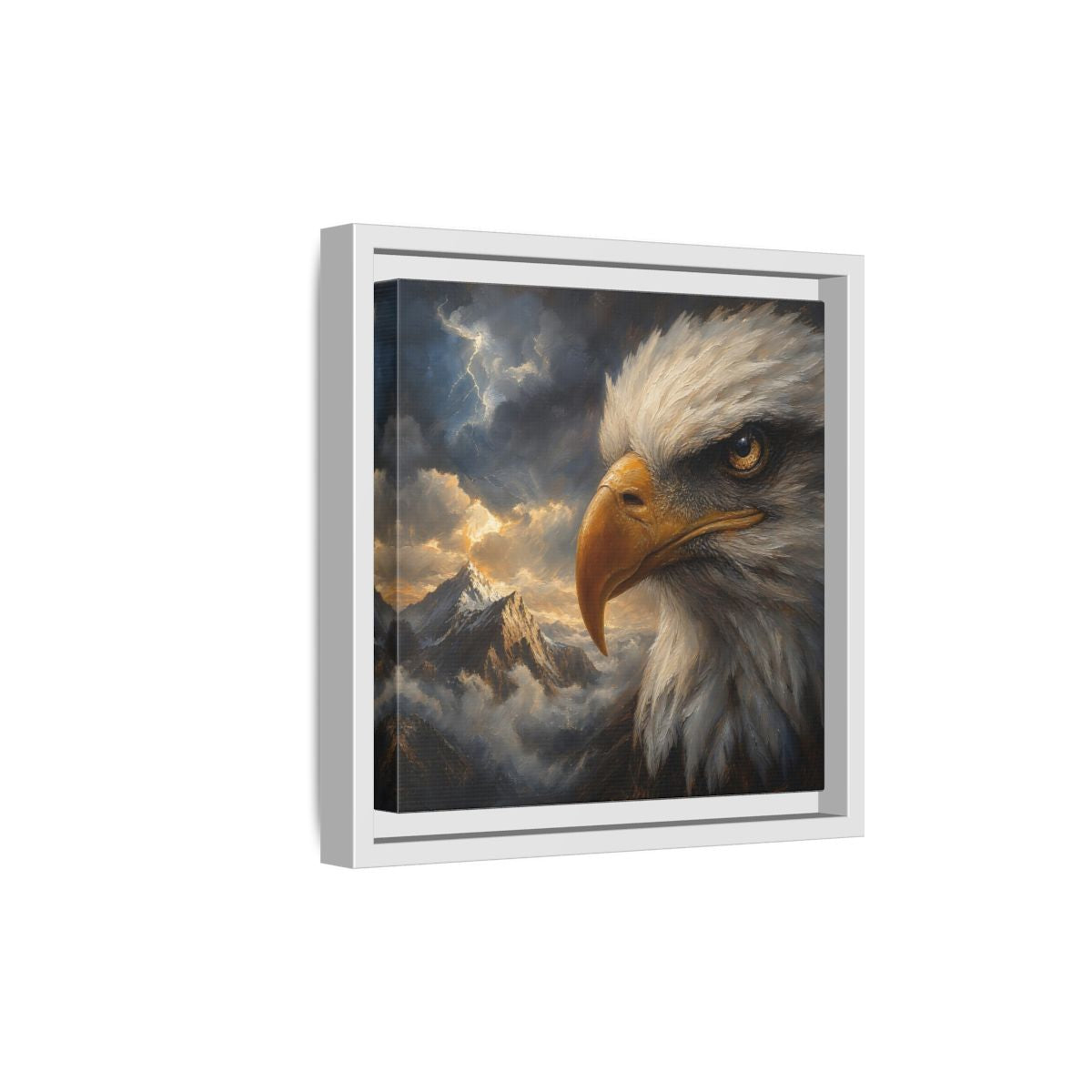 Side Mockup 19. Nature Eagle Majestic Eagle shown as stretched canvas wall art
