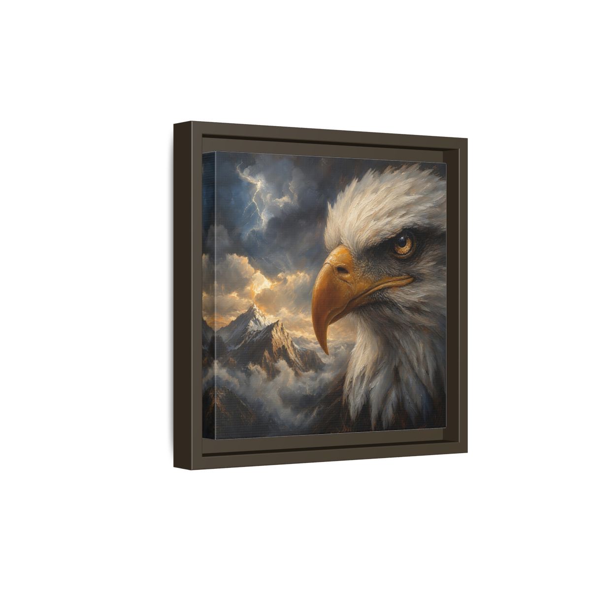 Side Mockup 20. Nature Eagle Majestic Eagle shown as stretched canvas wall art