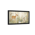 Side Mockup 8. Nature Fawn, Rabbit Watercolor Woodland shown as stretched canvas wall art