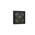 Side Mockup 24. Nature Forest Mandala Dark Green Mandala shown as stretched canvas wall art