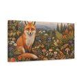 Side Mockup 3. Nature Fox Woodland Fox shown as stretched canvas wall art