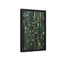 Side Mockup 6. Nature Golden Leaves Emerald Gold shown as stretched canvas wall art
