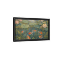 Side Mockup 8. Nature Goldfish Green And Orange shown as stretched canvas wall art
