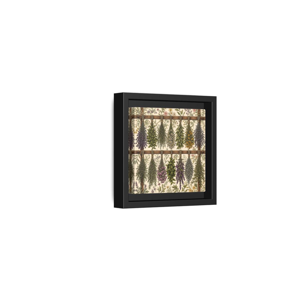 Side Mockup 24. Nature Herbal Bundles Vintage Botanical shown as stretched canvas wall art