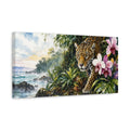 Side Mockup 3. Nature Jaguar Jungle Jaguar shown as stretched canvas wall art
