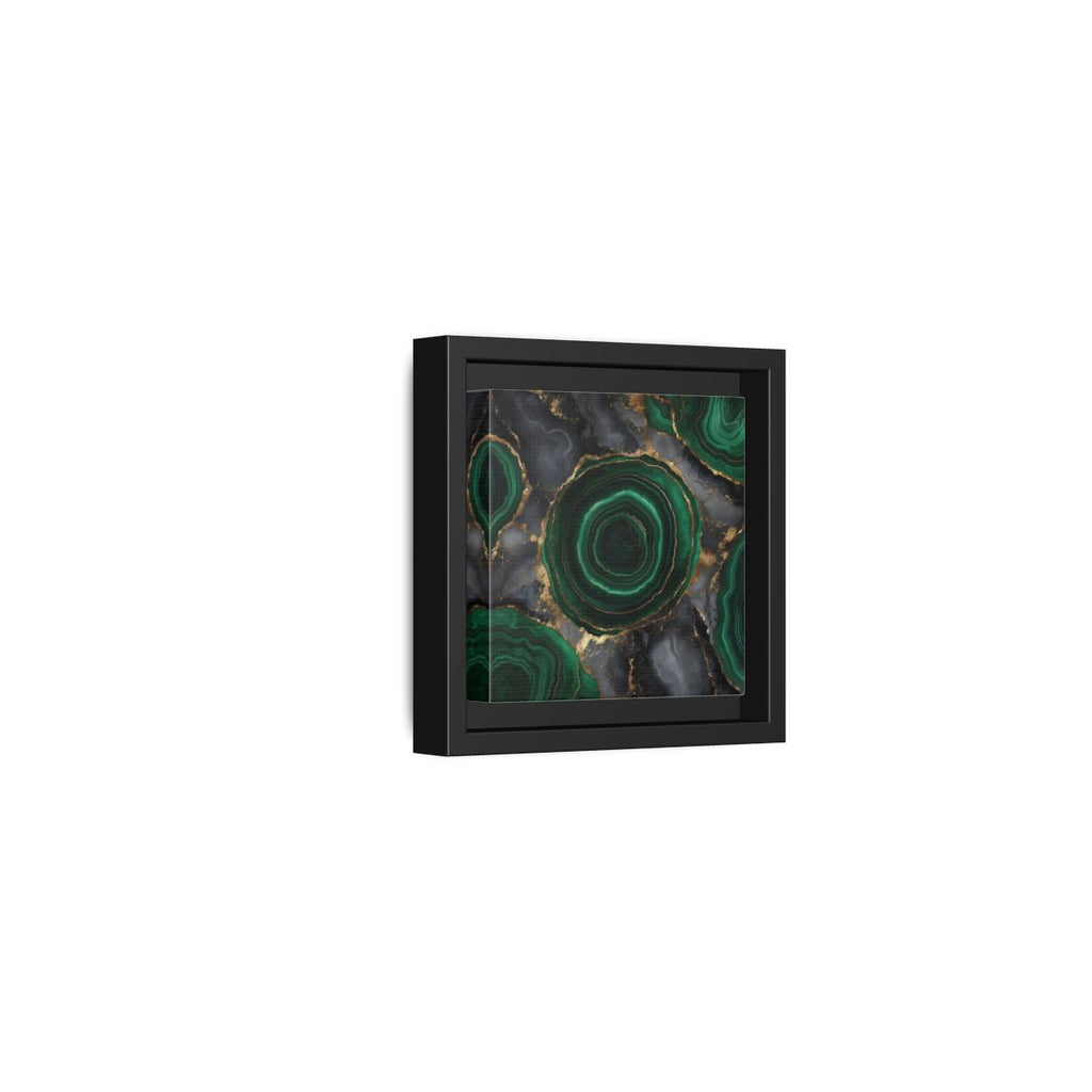 Side Mockup 24. Nature Malachite Agate Green Malachite shown as stretched canvas wall art