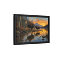 Side Mockup 6. Nature Moose Moose Sunset shown as stretched canvas wall art