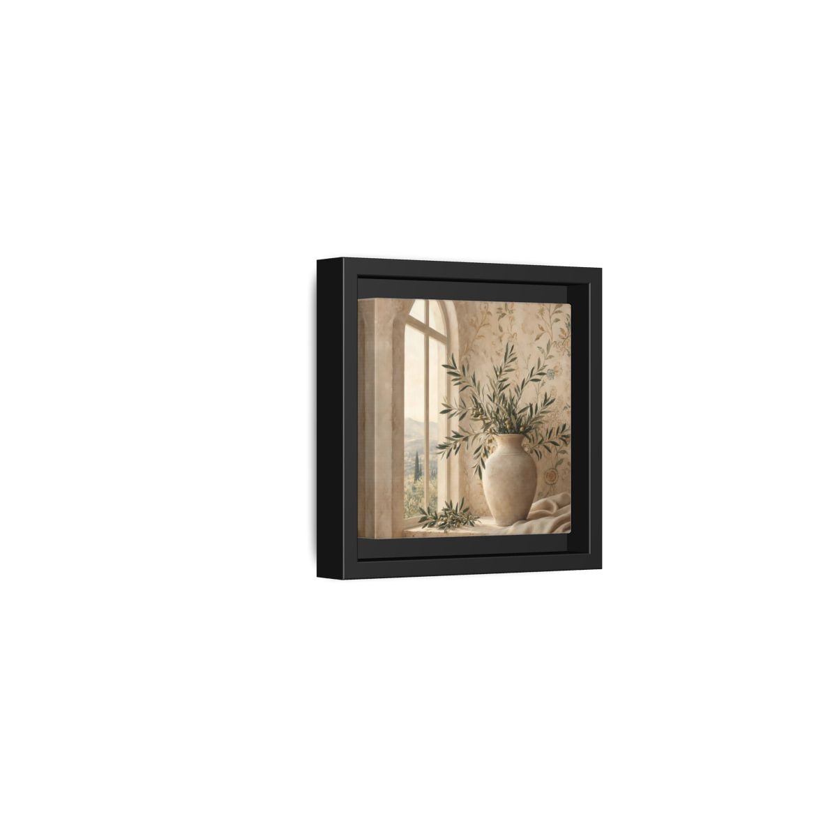 Side Mockup 24. Nature Olive Branch Olive Branch Decor shown as stretched canvas wall art