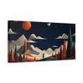 Side Mockup 3. Nature Origami Landscape Origami Landscape shown as stretched canvas wall art