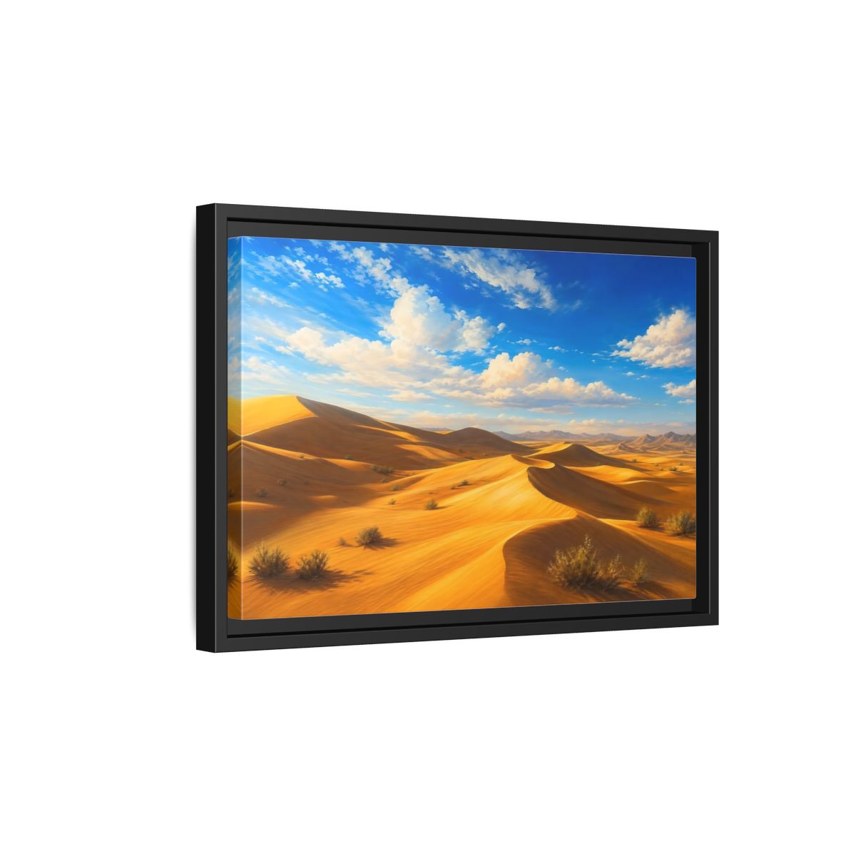 Side Mockup 6. Nature Sand Dunes Desert Dunes Landscape shown as stretched canvas wall art
