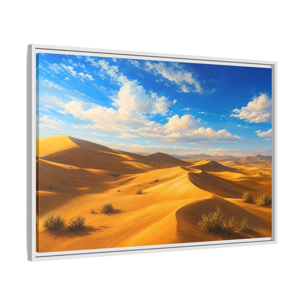 Side Mockup 9. Nature Sand Dunes Desert Dunes Landscape shown as stretched canvas wall art