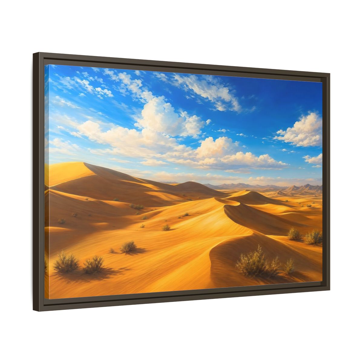 Side Mockup 11. Nature Sand Dunes Desert Dunes Landscape shown as stretched canvas wall art