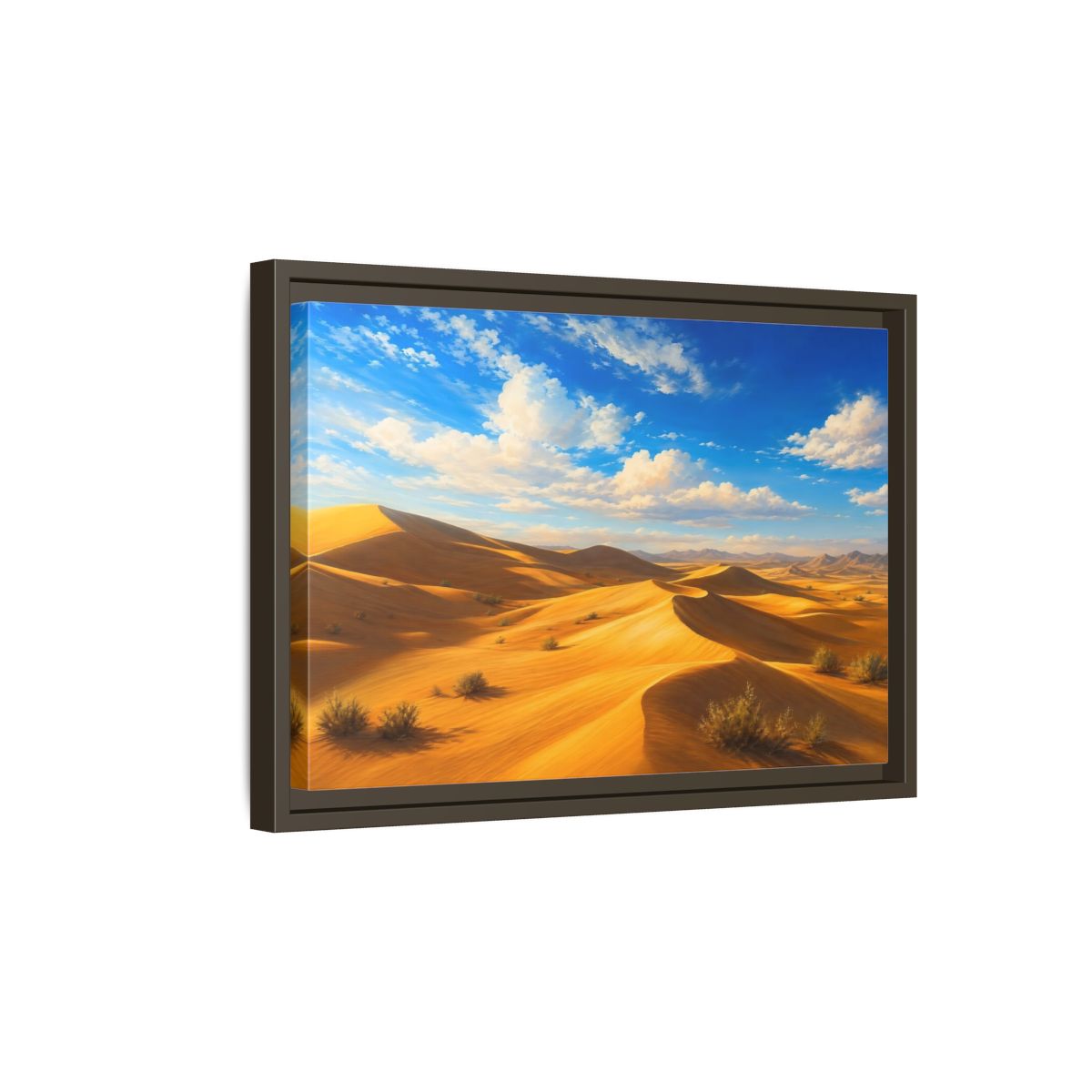 Side Mockup 5. Nature Sand Dunes Desert Dunes Landscape shown as stretched canvas wall art
