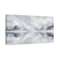 Side Mockup 3. Nature Snowy Mountains Monochrome Mountains shown as stretched canvas wall art