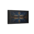 Side Mockup 8. Nature Solar Eclipse Blue Gold Night Sky shown as stretched canvas wall art