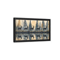 Side Mockup 8. Nature Stags Blue Gold Stags shown as stretched canvas wall art
