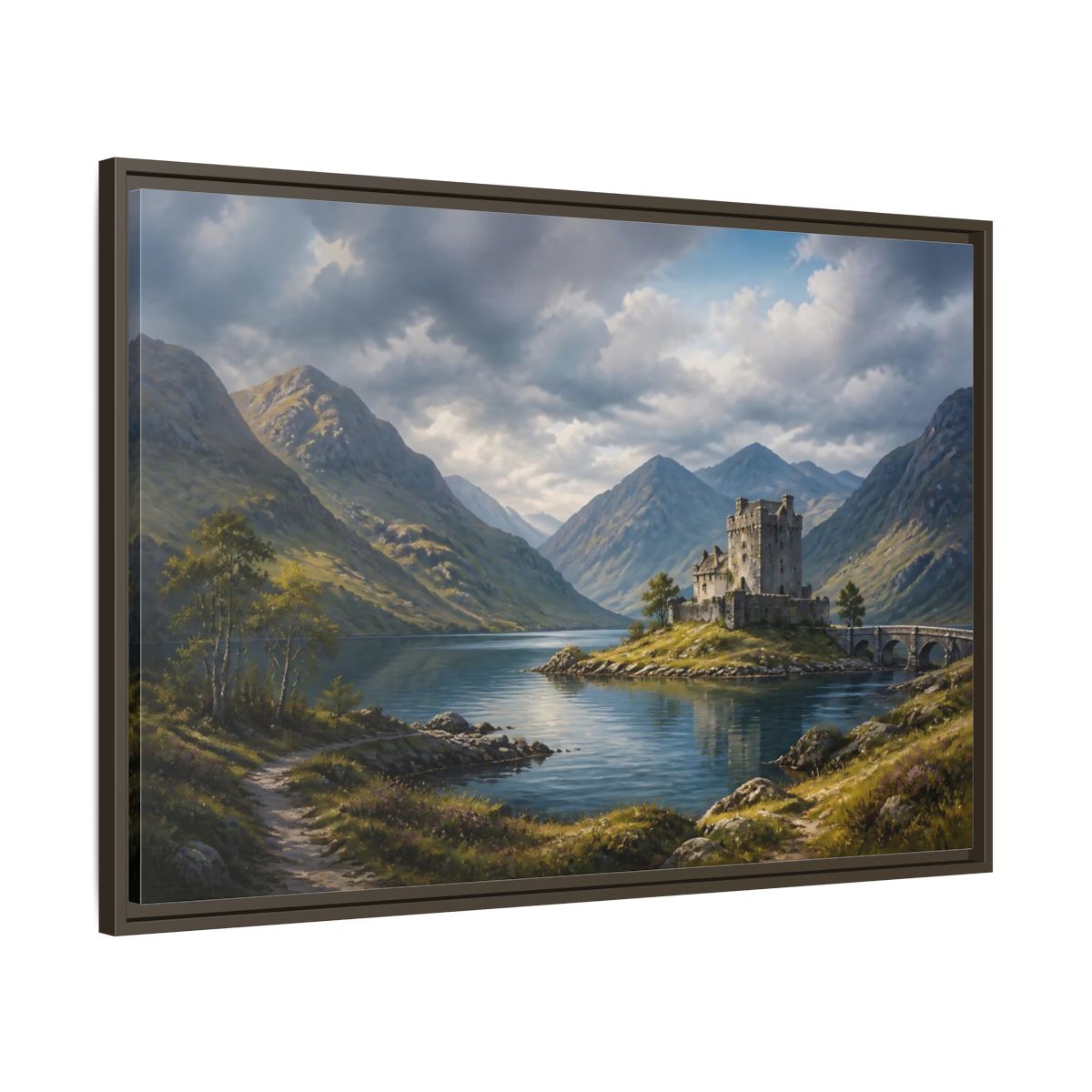 Main Mockup. Nature Stone Castle Majestic Castle shown as stretched canvas wall art