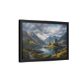 Side Mockup 6. Nature Stone Castle Majestic Castle shown as stretched canvas wall art
