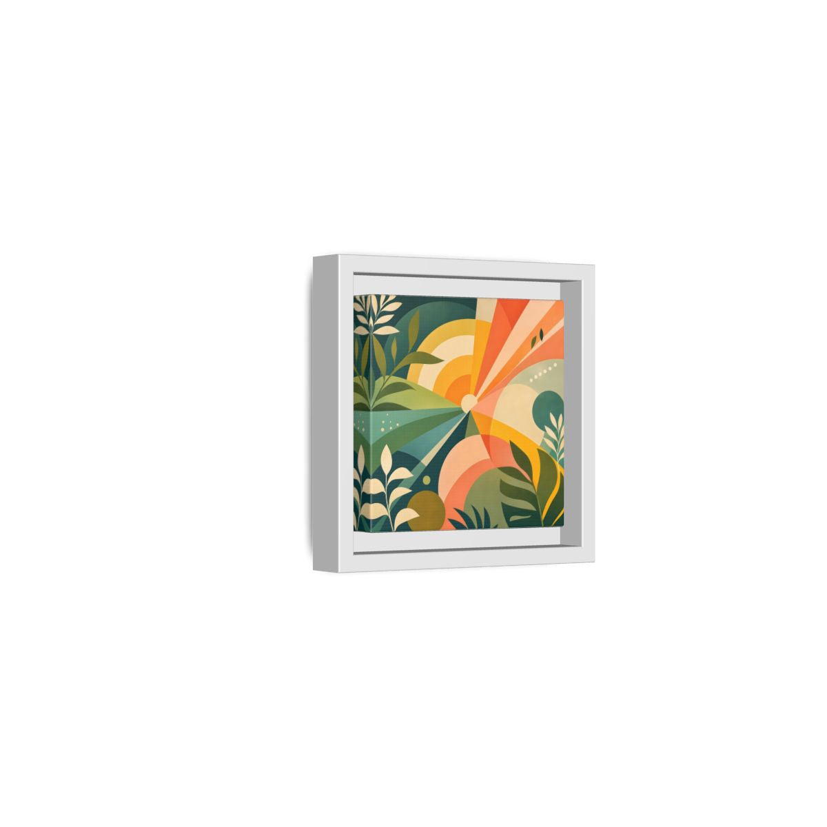 Side Mockup 22. Nature Sunrise Colorful Abstract shown as stretched canvas wall art