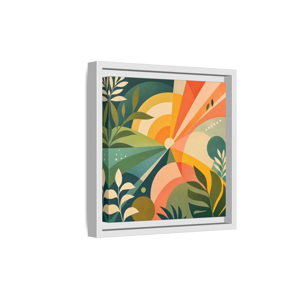 Side Mockup 19. Nature Sunrise Colorful Abstract shown as stretched canvas wall art