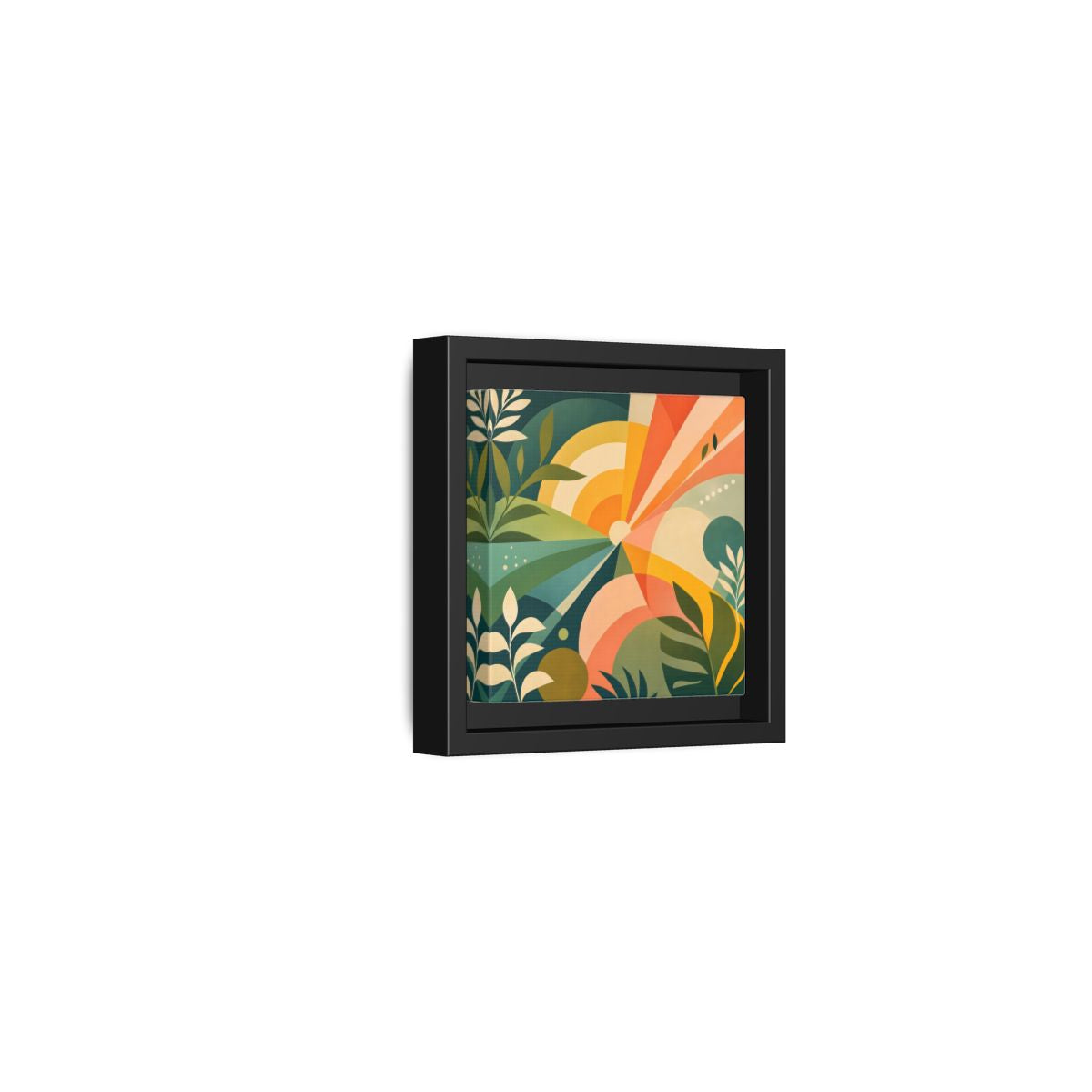Side Mockup 24. Nature Sunrise Colorful Abstract shown as stretched canvas wall art