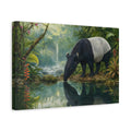 Side Mockup 4. Nature Tapir Green Jungle Tapir shown as canvas print